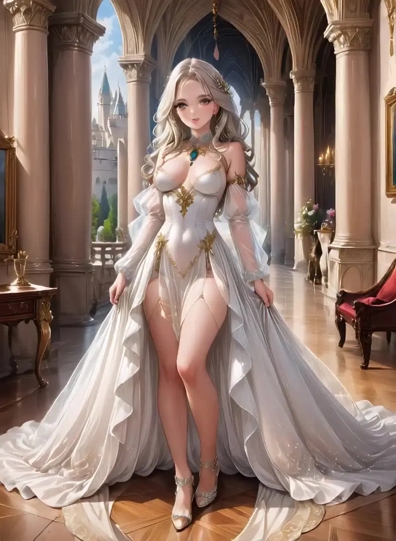 Ilustração de uma personagem adulta em estilo anime