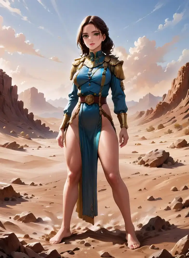Ilustração de uma personagem adulta em estilo anime