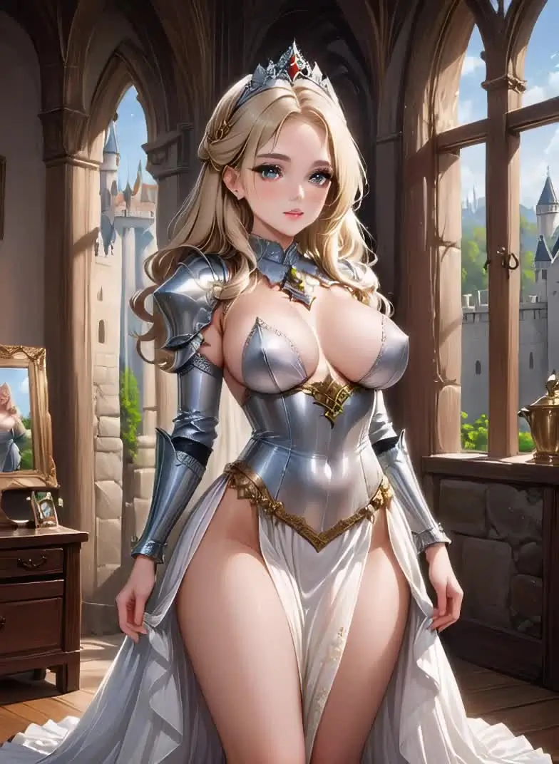 Ilustração de uma personagem adulta em estilo anime
