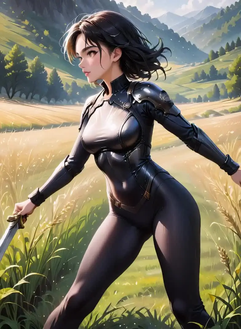 Ilustração de uma personagem adulta em estilo anime