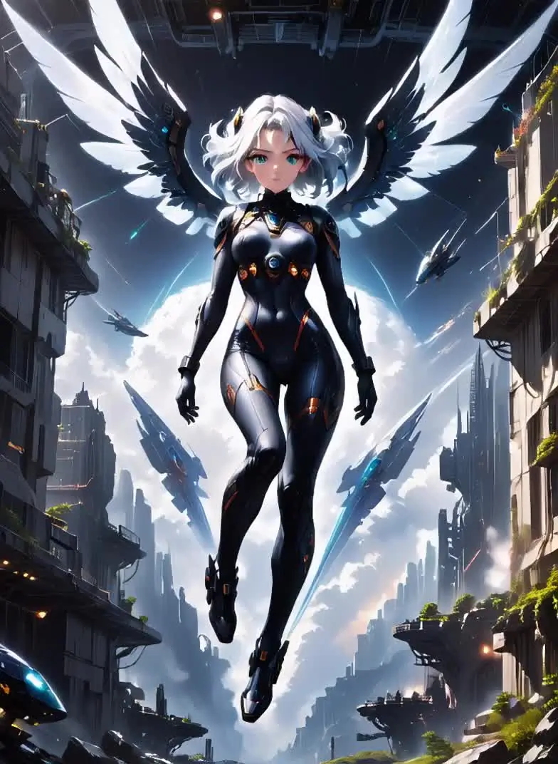Ilustração de uma personagem adulta em estilo anime