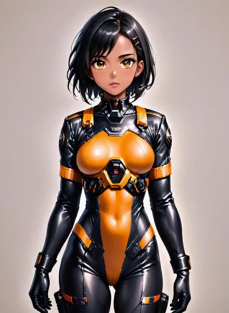 Ilustração de uma personagem adulta em estilo anime