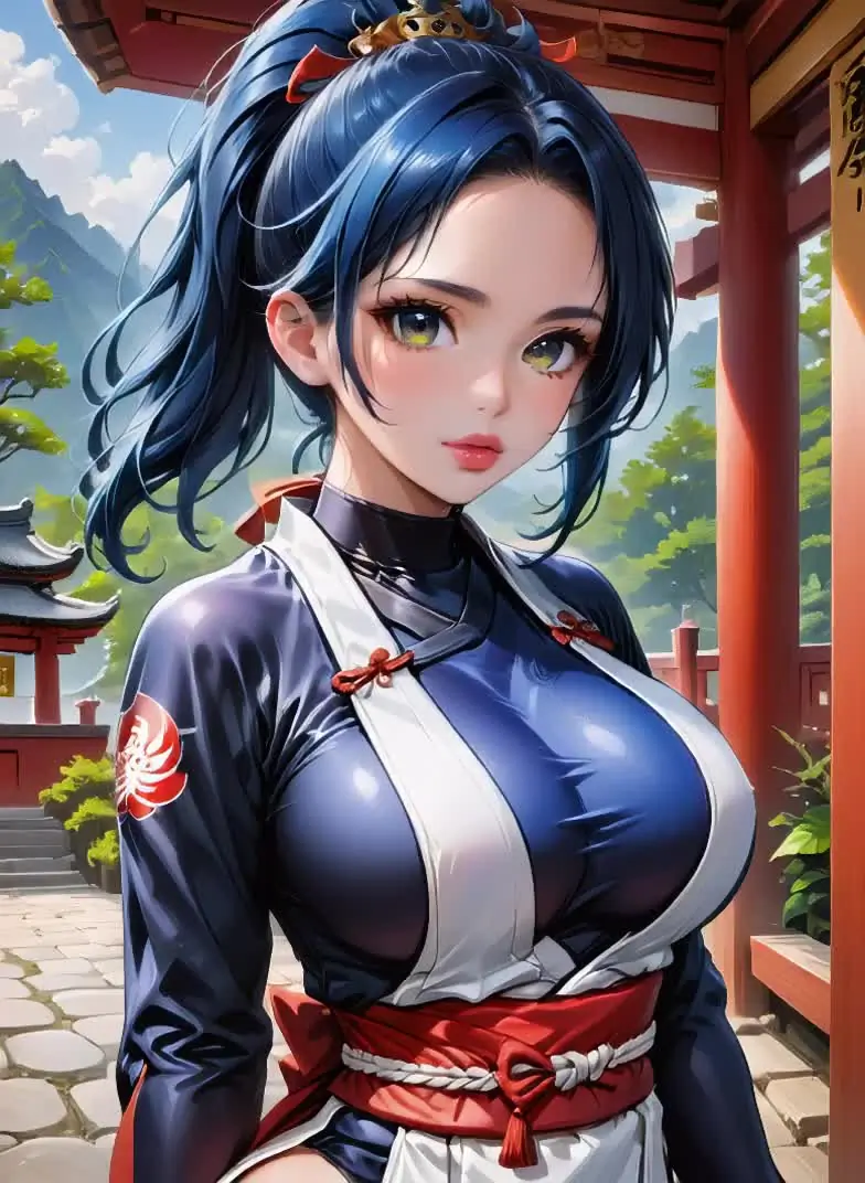Ilustração de uma personagem adulta em estilo anime